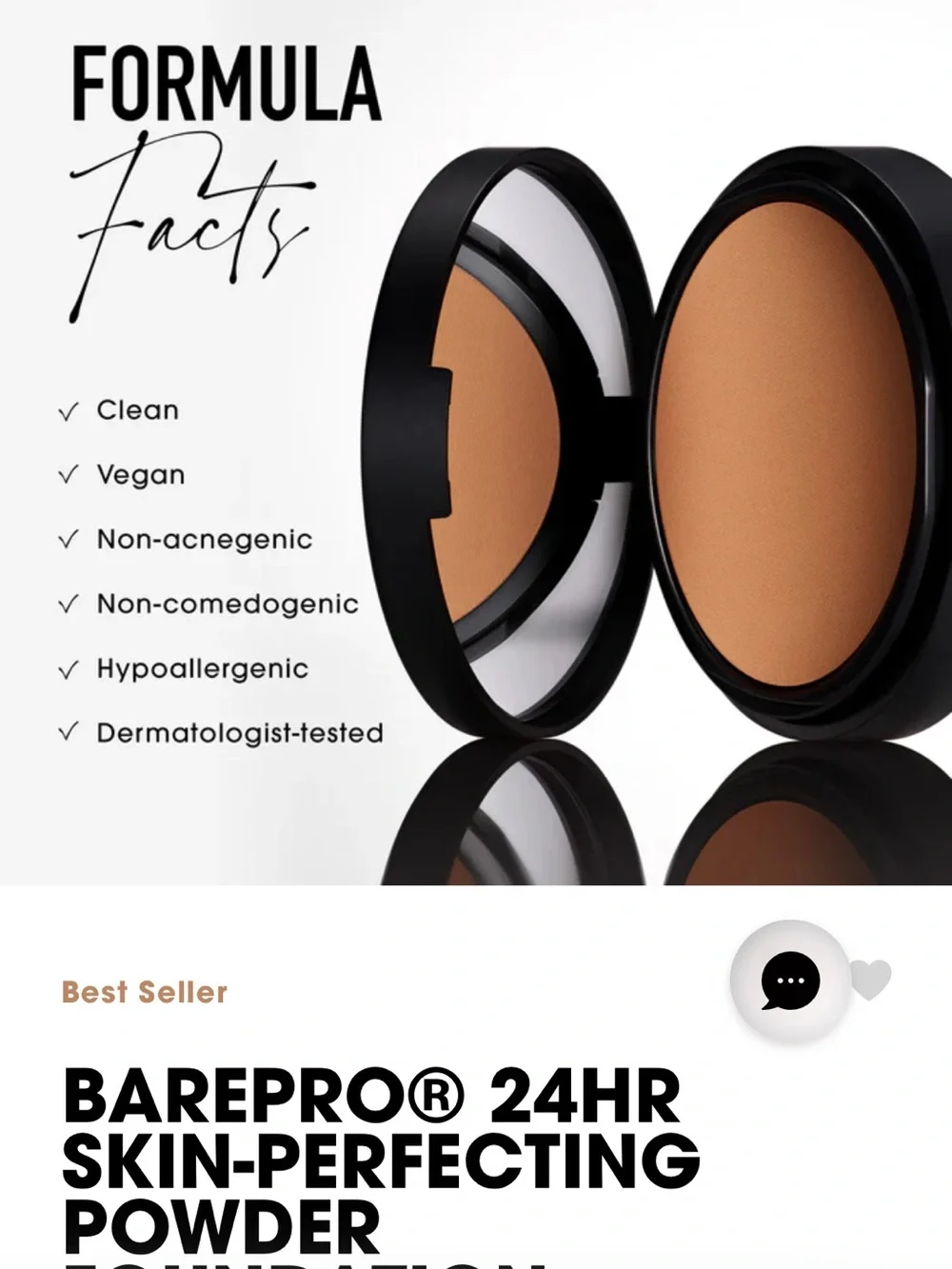 bareMinerals BAREPRO Compact Powder Foundation in medium 35 warm